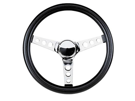Steering wheel - Grant Classic Series - Pierced -Black and Chrome - 320 mm