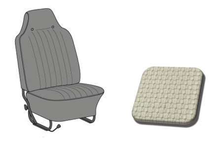 Seats covers - TMI 1968-1969 - off white (headrest integrated)