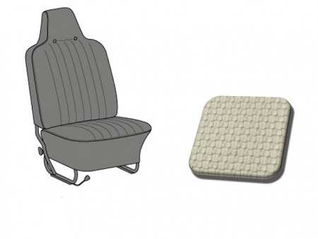 Seats covers - TMI 1970-1972 - off white (headrest integrated)