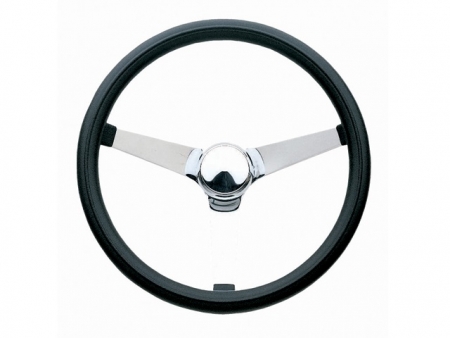 Steering wheel - Grant Classic Series - Smooth -Black and Chrome - 343 mm