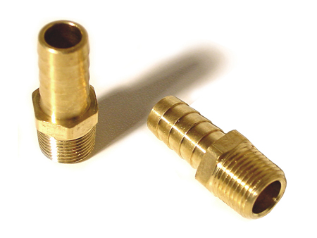Connector - straight - 3/8 male - for 13 mm hose (oil)