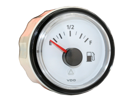 VDO Viewline fuel gauge - 52 mm diameter - white